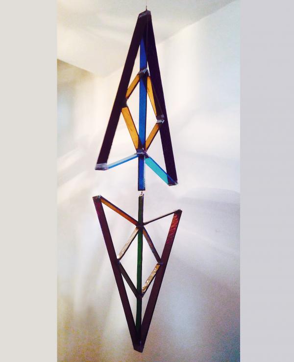 As above so below, kinetic art, mobil, glass art, Dianne Harris